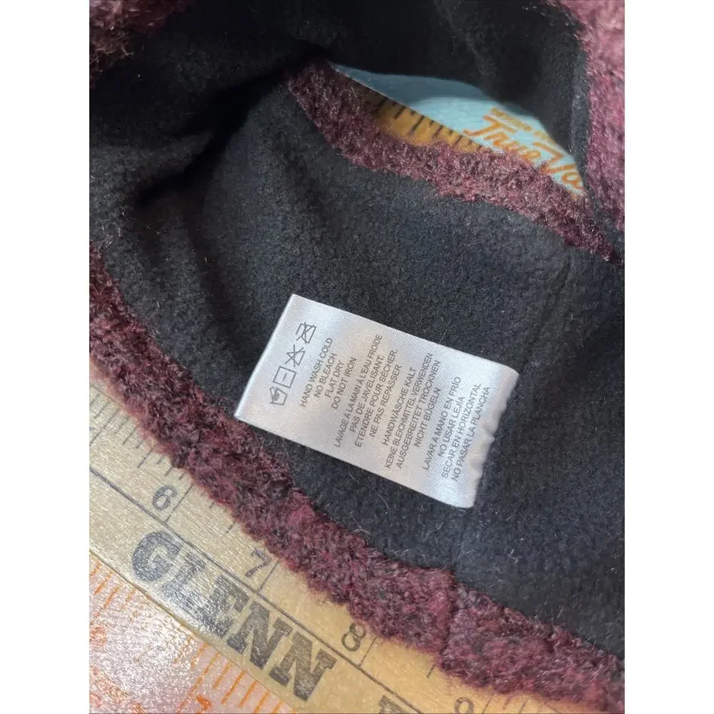 Ariat Burgundy Headband Ear Warmer Cable Knit Sherpa Fleece Lined OS Womens